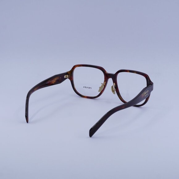 Prada PRB07VD 22A1O1 Eyeglasses Poppy Tortoise/Bordeaux 56mm Square Frame - Picture 3 of 11